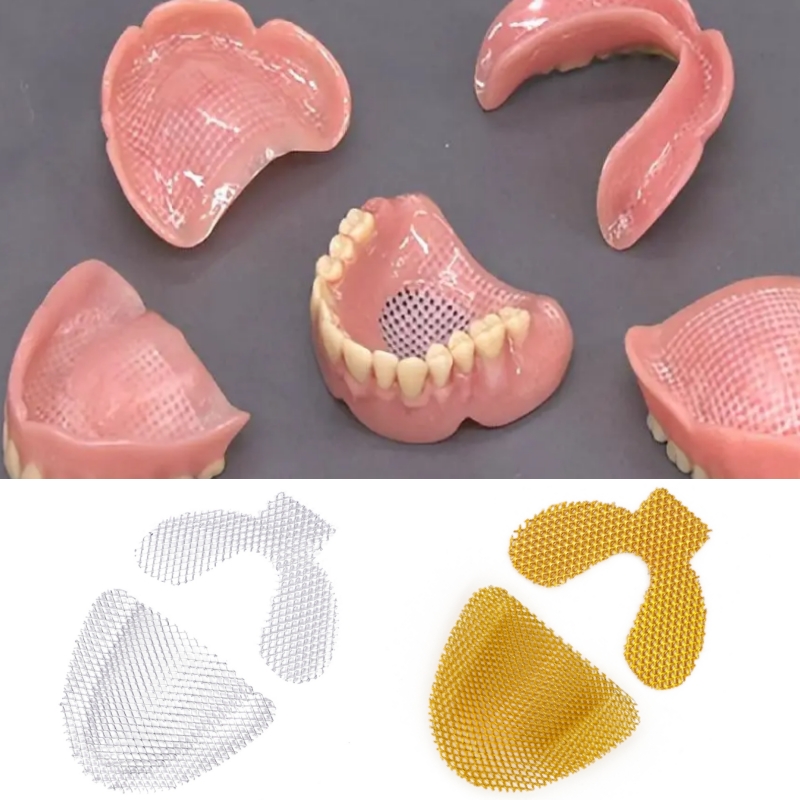 Teeth Whitening Tray - 20Pcs Upper Lower Denture Reinforcement Mesh