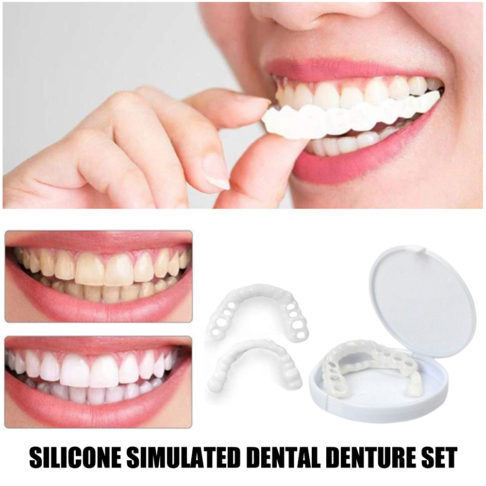 Teeth Whitening Usa - newSilicone Denture Set Fit Temporary Orthodontic