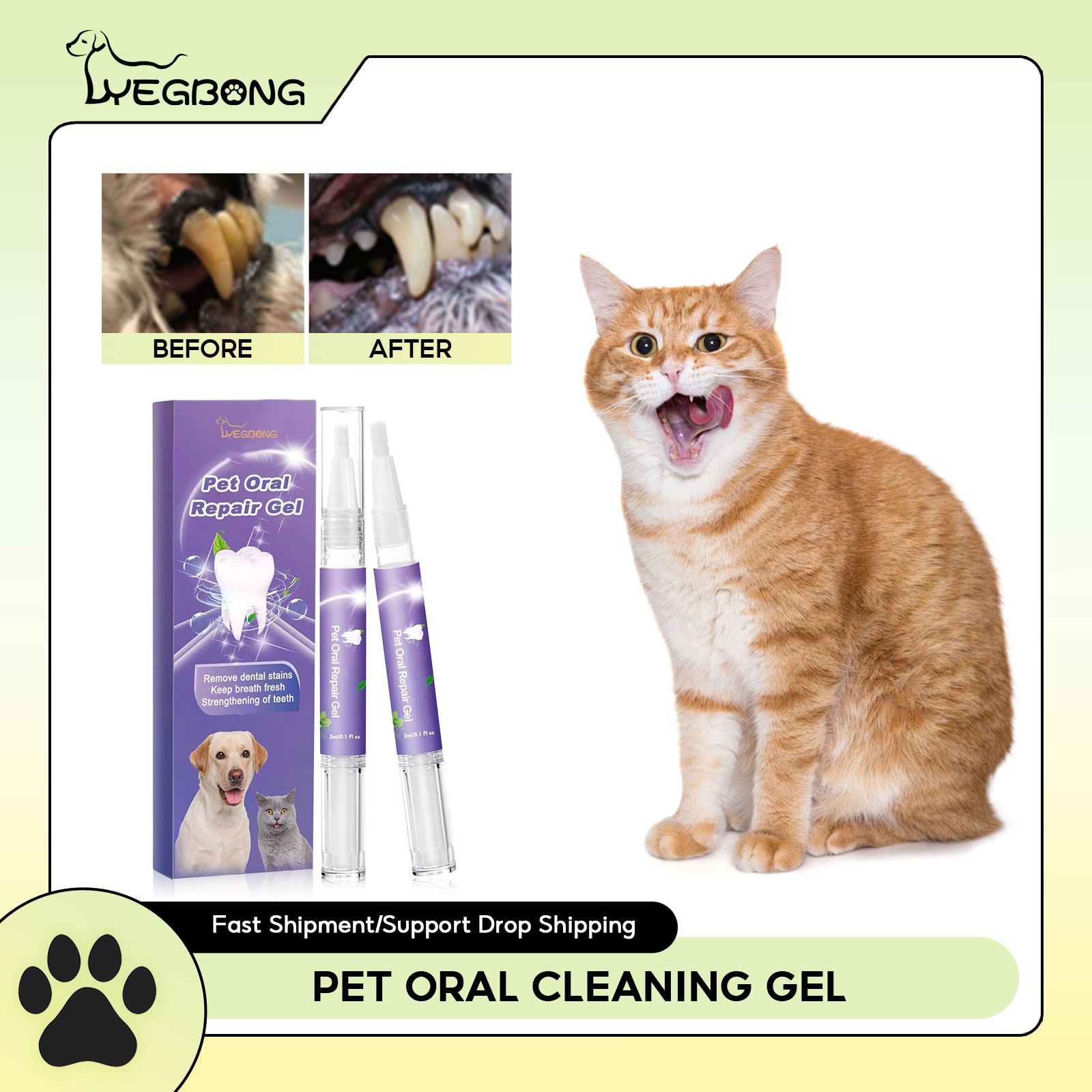 Teeth Whitening Levels - Pet Oral Repair Gel Puppy Tartar