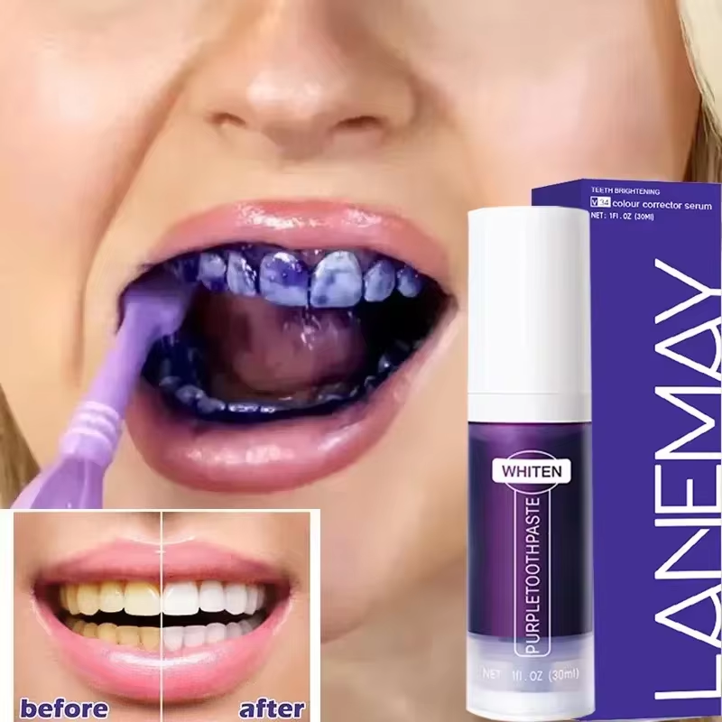 Teeth Whitening Charcoal Powder - V34 Purple Teeth Whitening Toothpaste Remove