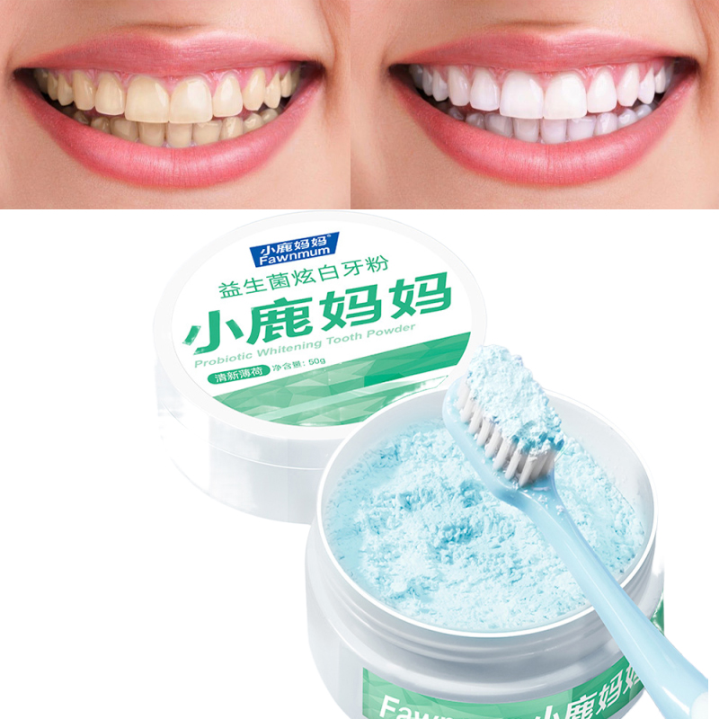 Whitening Powder Activated - Fawnmun 50g Teeth Powder Activated Probiotic