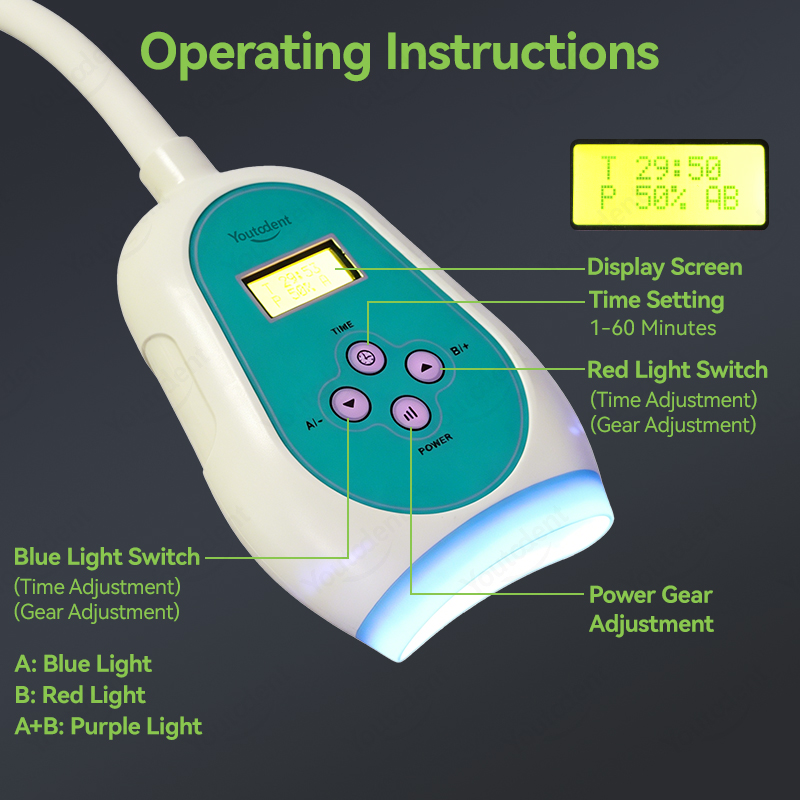 50W Dental Touch Screen 3 Colo - Teeth Whitening Dental recension och pris
