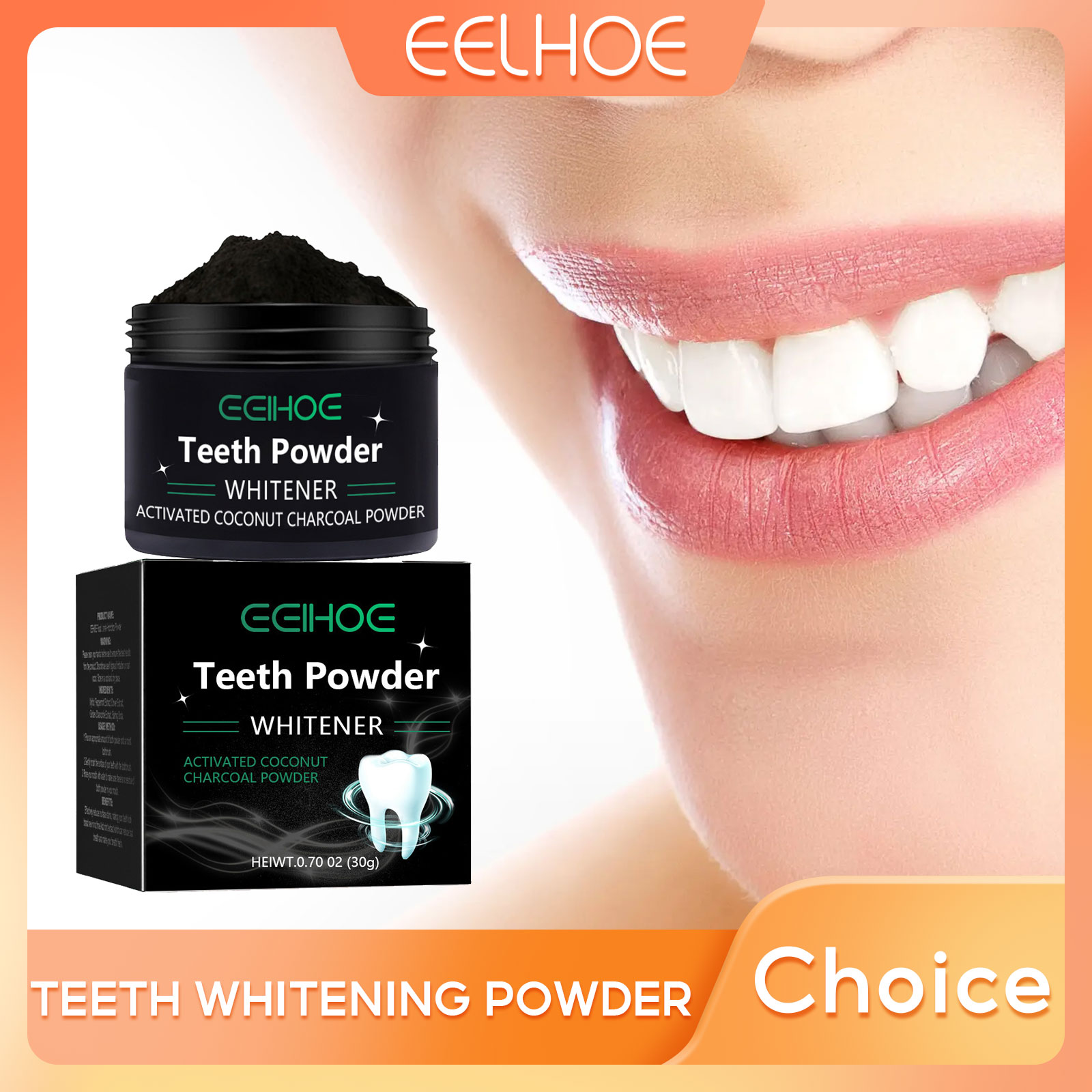 EELHOE Charcoal Powder for Tee - Whitening Powder Activated recension och pris
