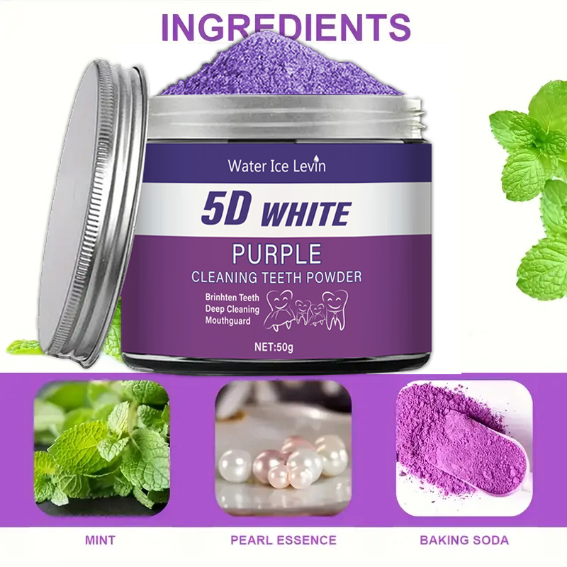 Purple Teeth Whitening Powder, - Teeth Whitening Charcoal Powder recension och pris