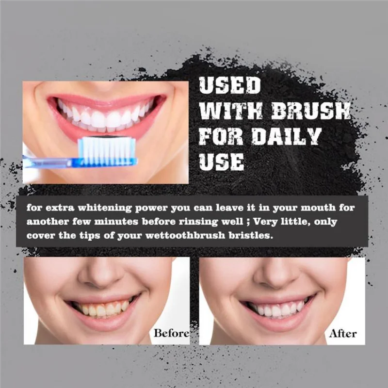 Food Grade Teeth Powder Charco - Whitening Powder Activated recension och pris